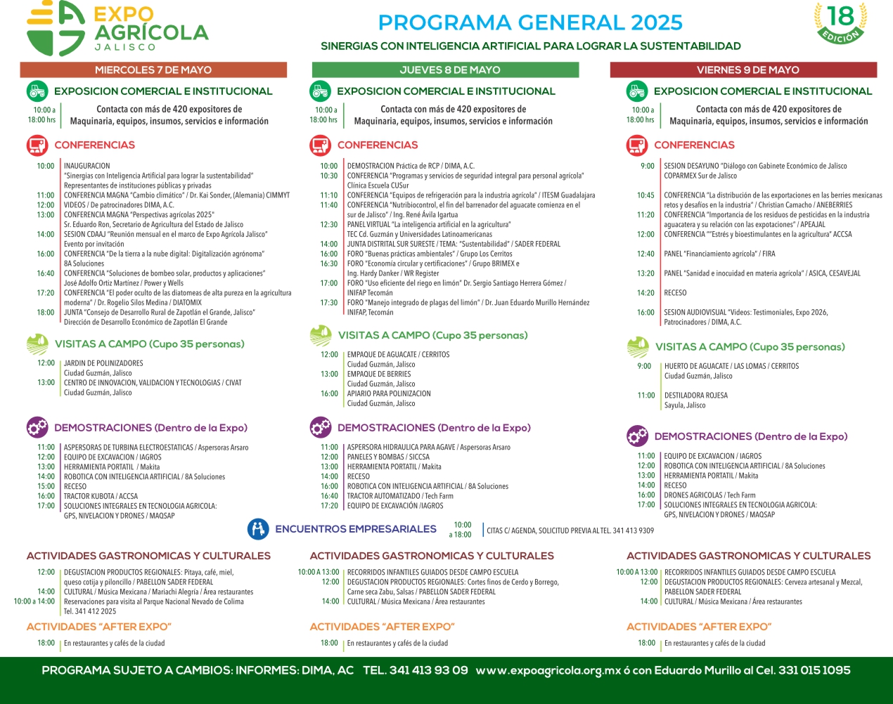 Programa de eventos